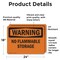 Signmission No Flammable Storage OSHA Warning Sign, Vinyl Decal, 24in W x 18in L, 2PK OS-2PACK-WS-D-1824-L-11964 - alternate 4